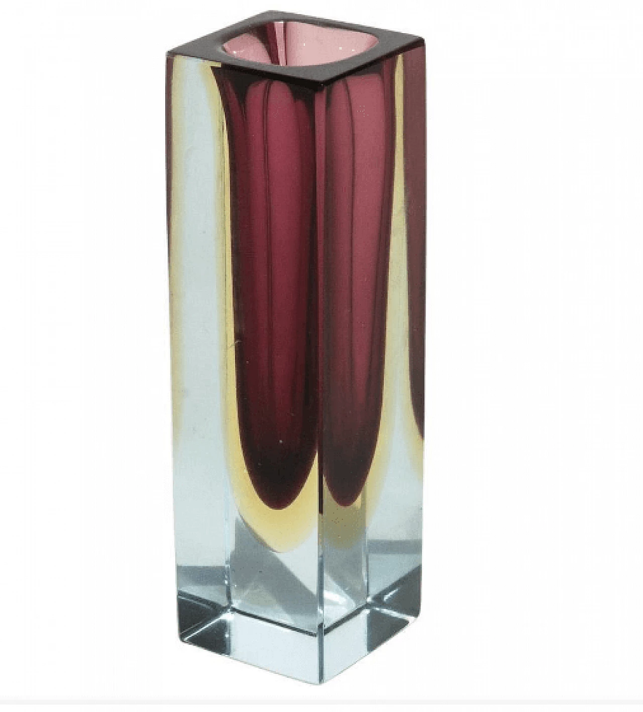 Geometric vase in Murano glass, 1960s 1