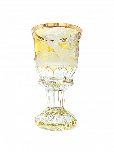 Biedermeier crystal vase, 19th century