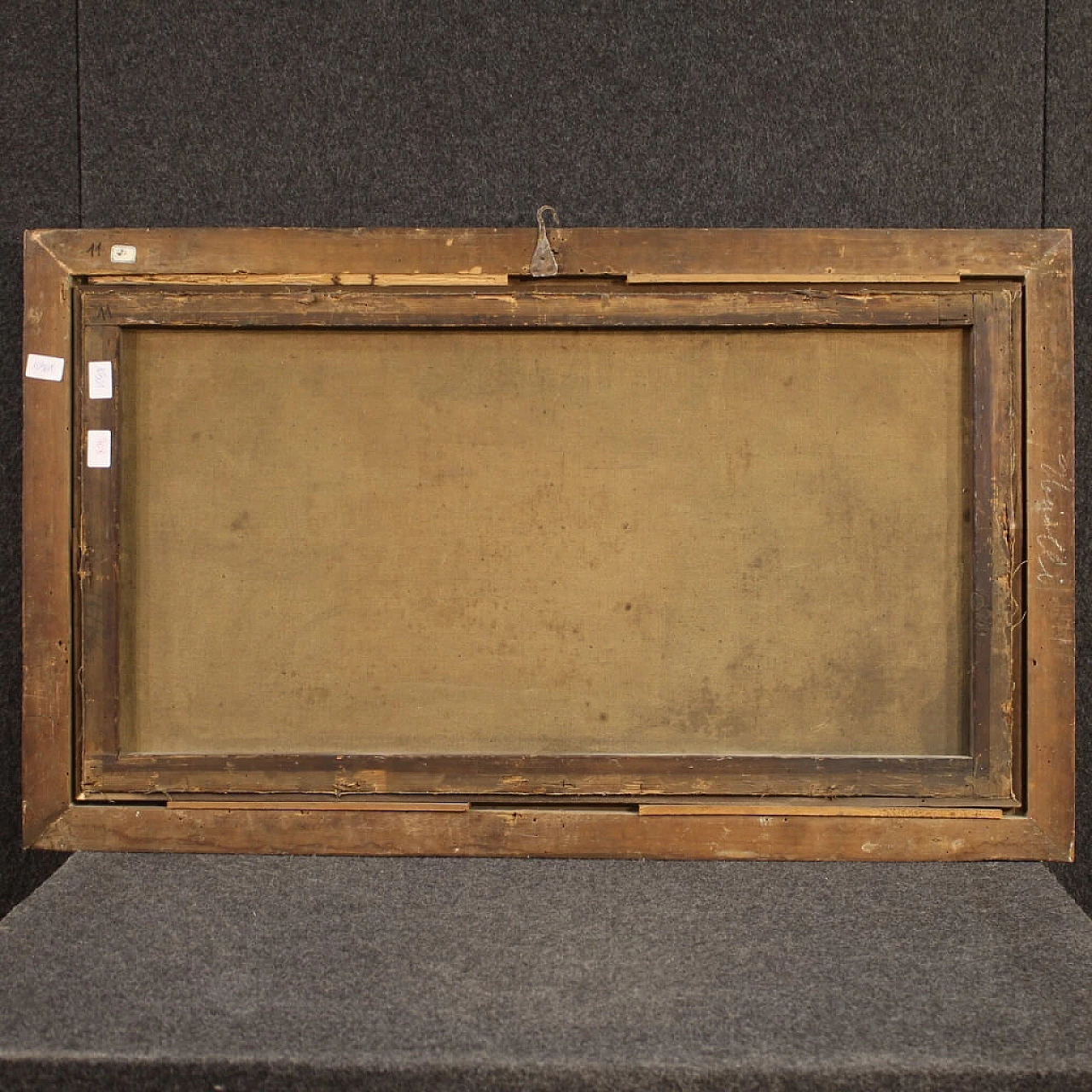 Oil on canvas depicting a pastoral scene with frame, 18th century 12