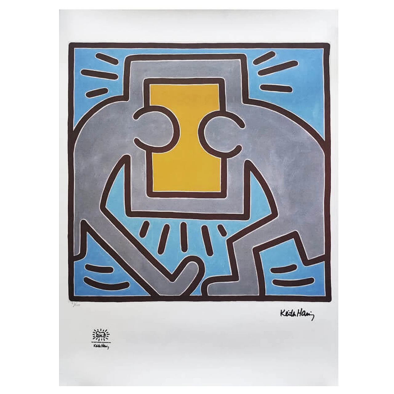 Original limited edition lithograph by Keith Haring, 1990s 1