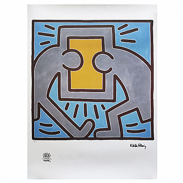 Original limited edition lithograph by Keith Haring, 1990s