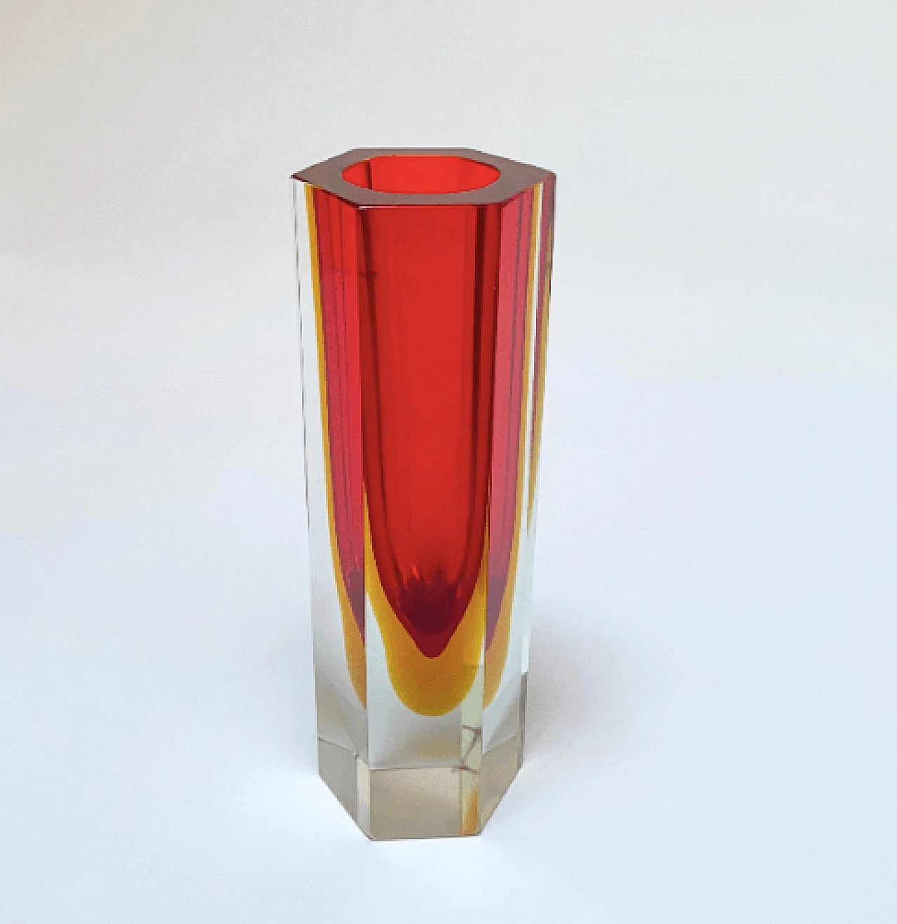 Geometric vase in Murano glass, 1960s 3