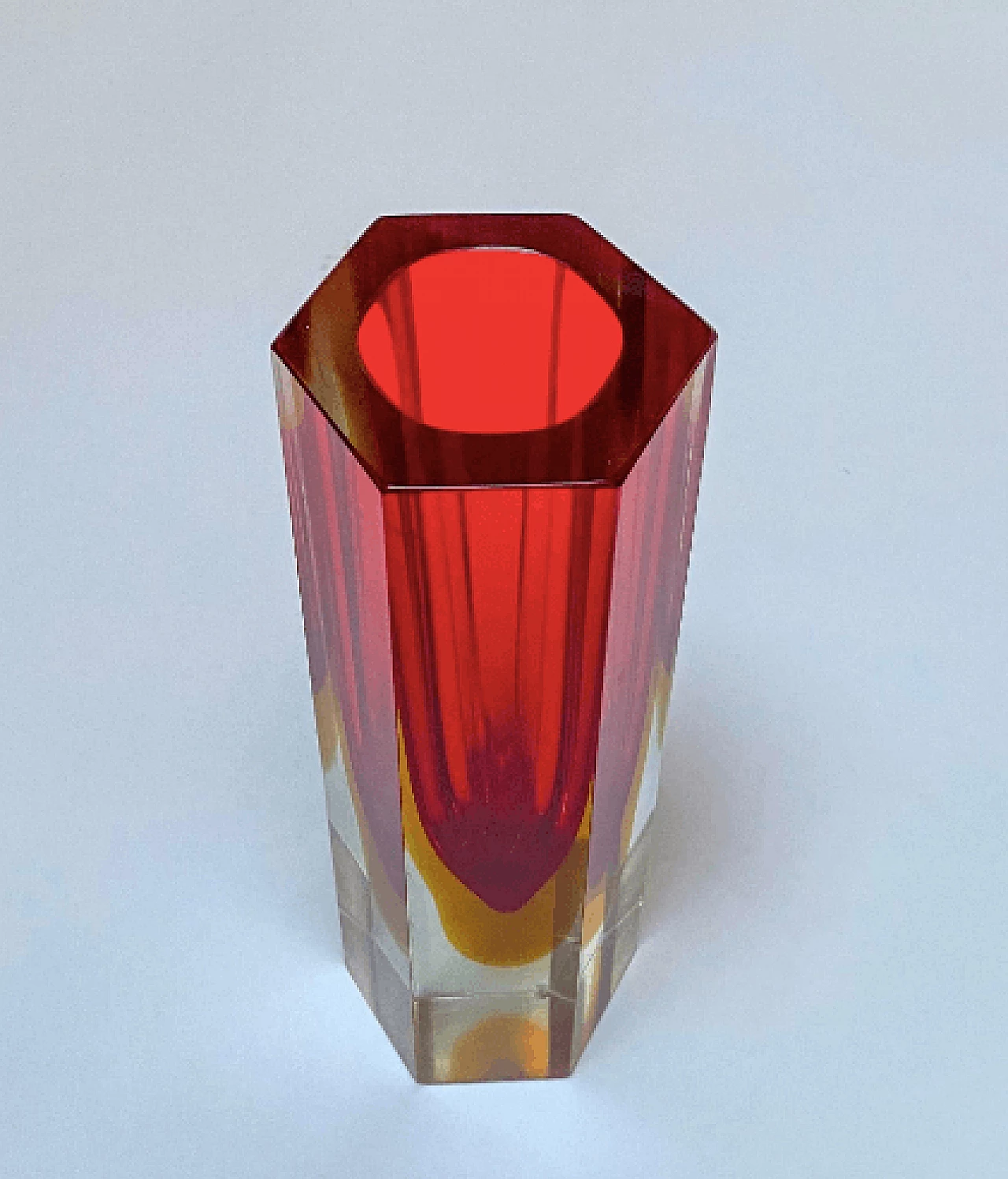 Geometric vase in Murano glass, 1960s 5