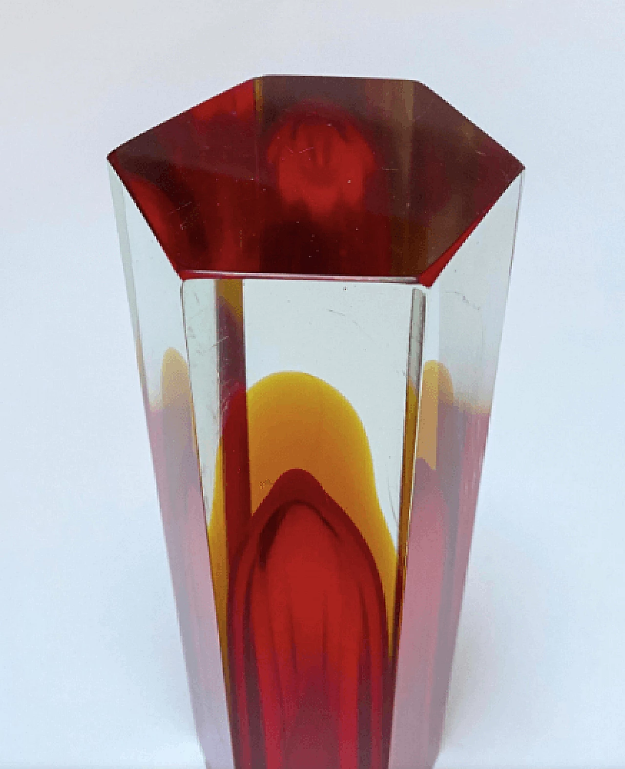 Geometric vase in Murano glass, 1960s 6