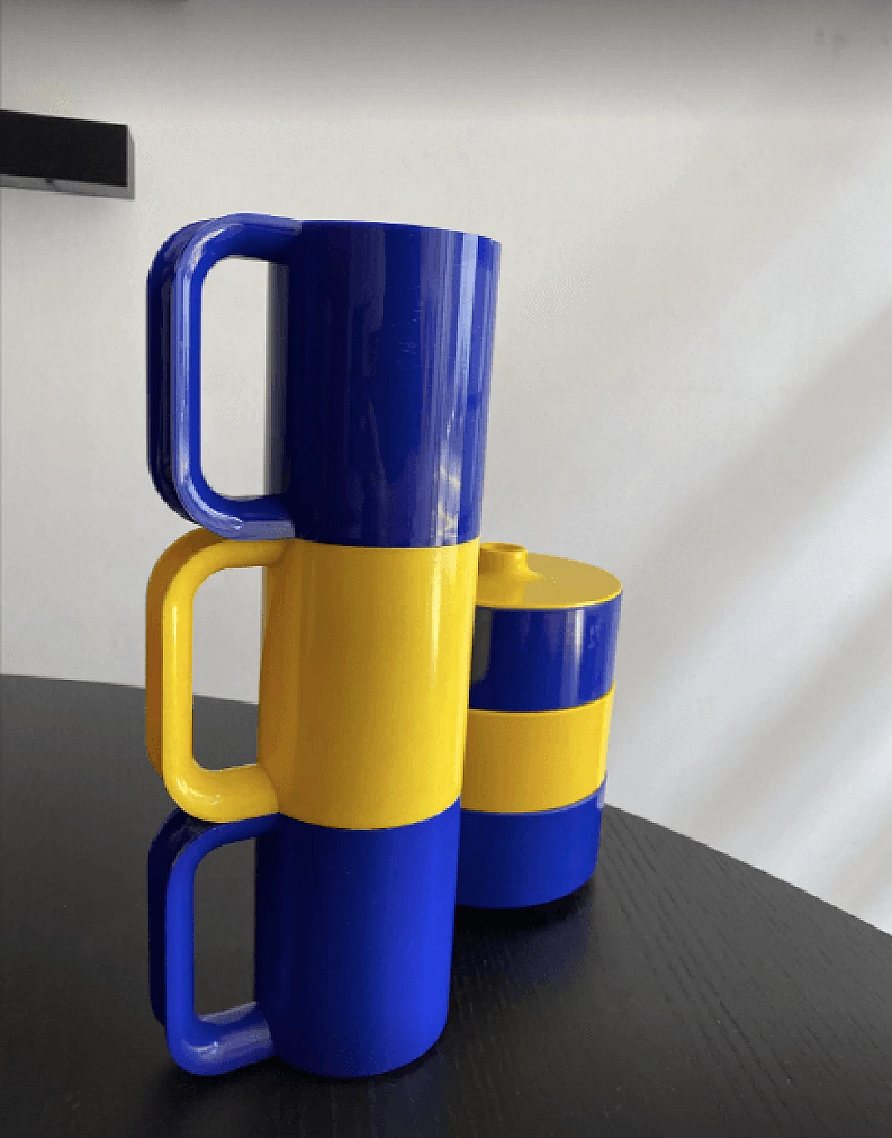 7 pezzi da colazione impilabili di Massimo Vignelli per Heller, anni '80 4