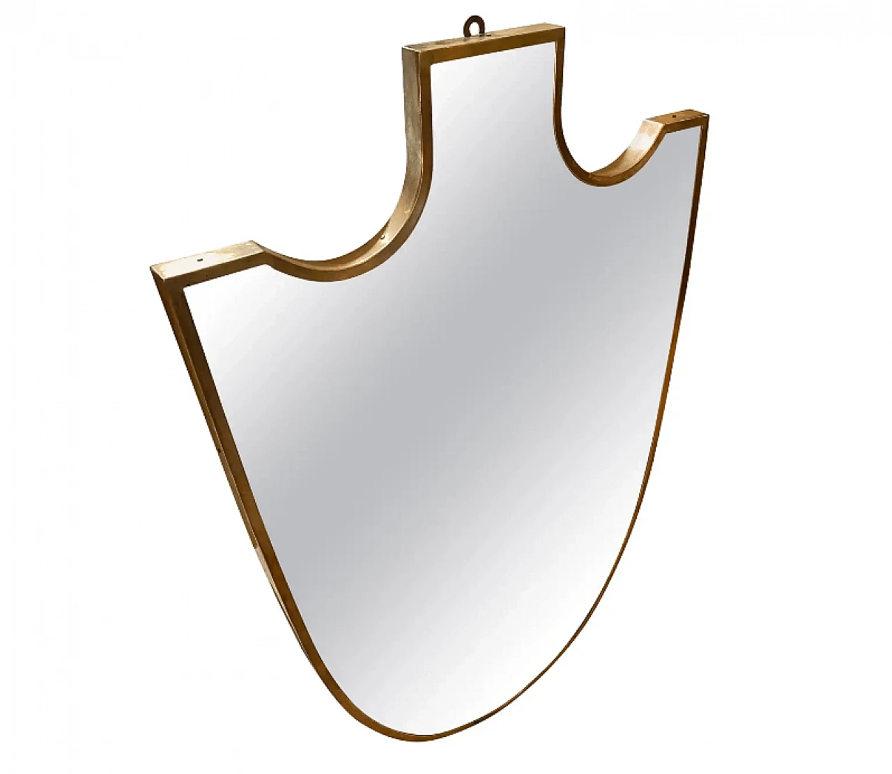 Specchio da parete in ottone massiccio di Giò Ponti, anni '50 1