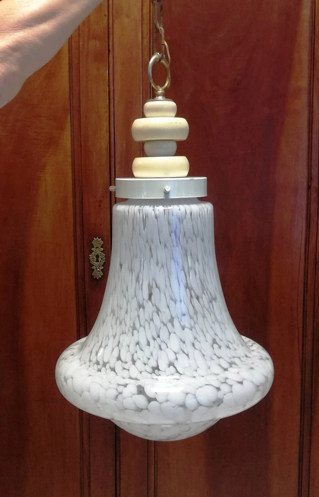 Lampadario Birillo di Carlo Nason per Mazzega, anni '60 2