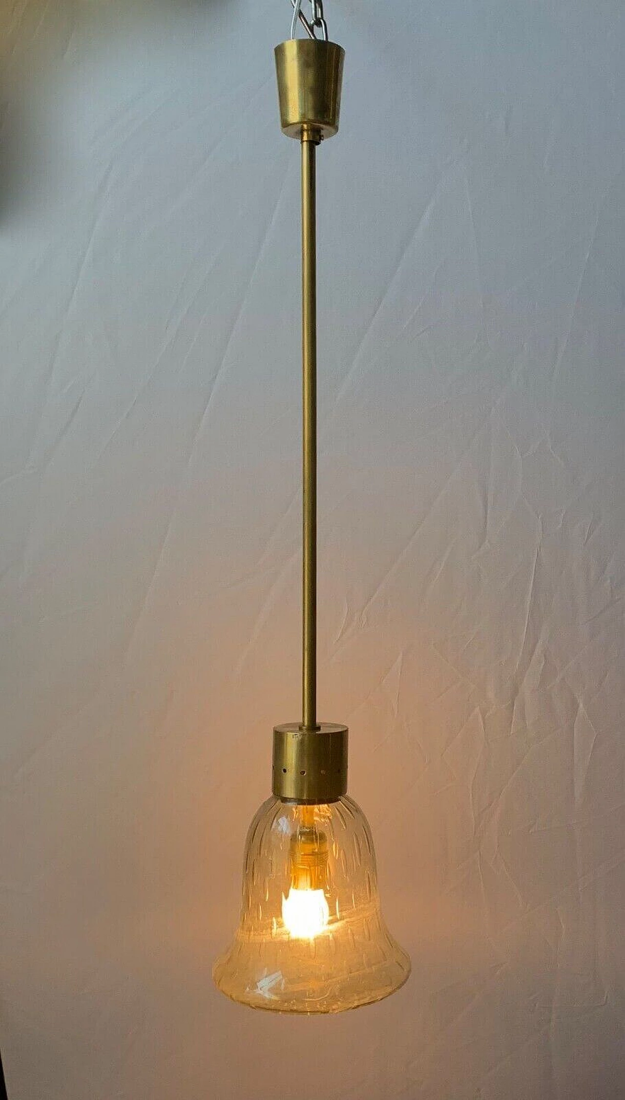 Pair of Murano glass pendant lamps by Seguso, 1960s 1