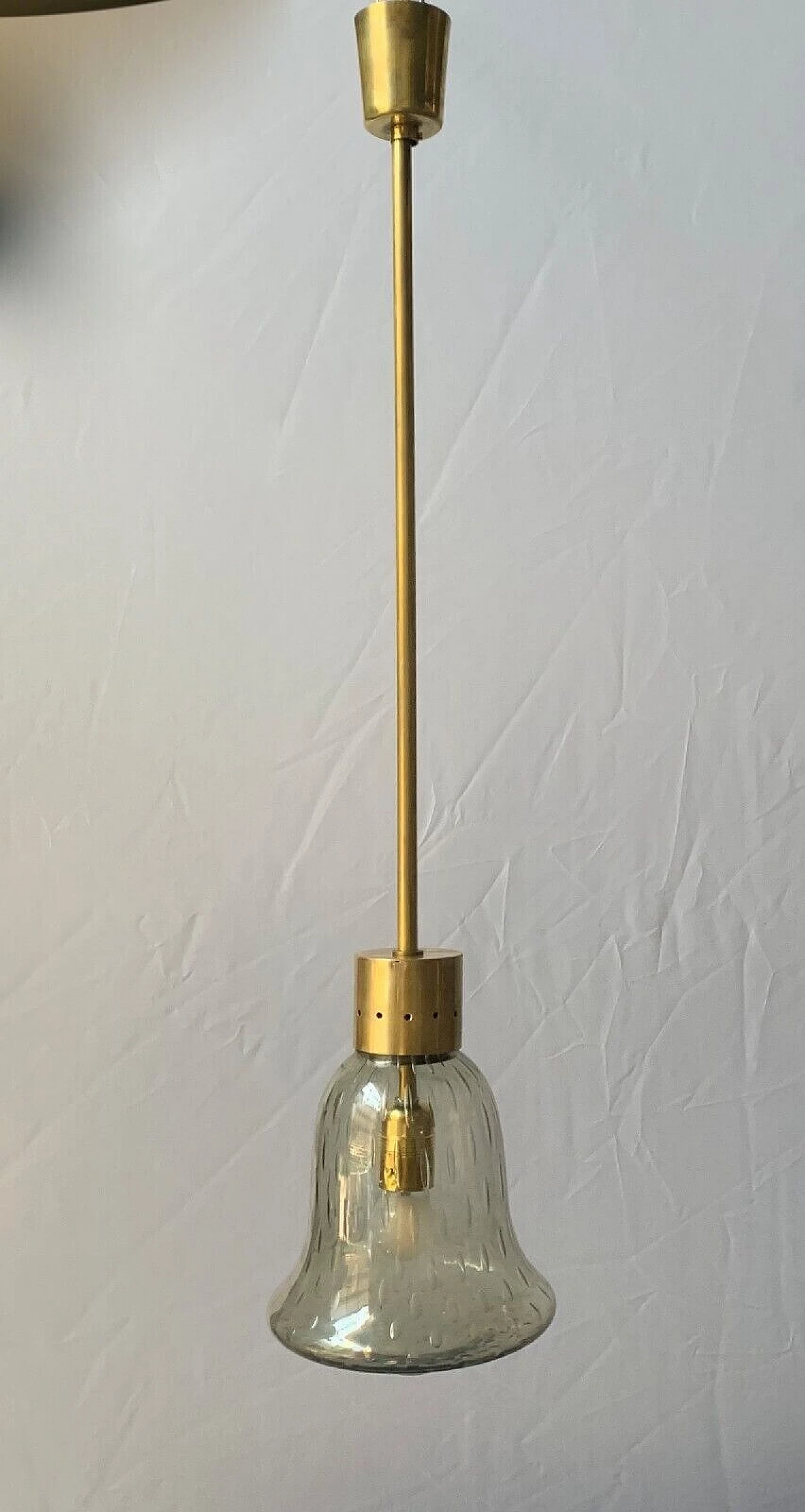 Pair of Murano glass pendant lamps by Seguso, 1960s 6