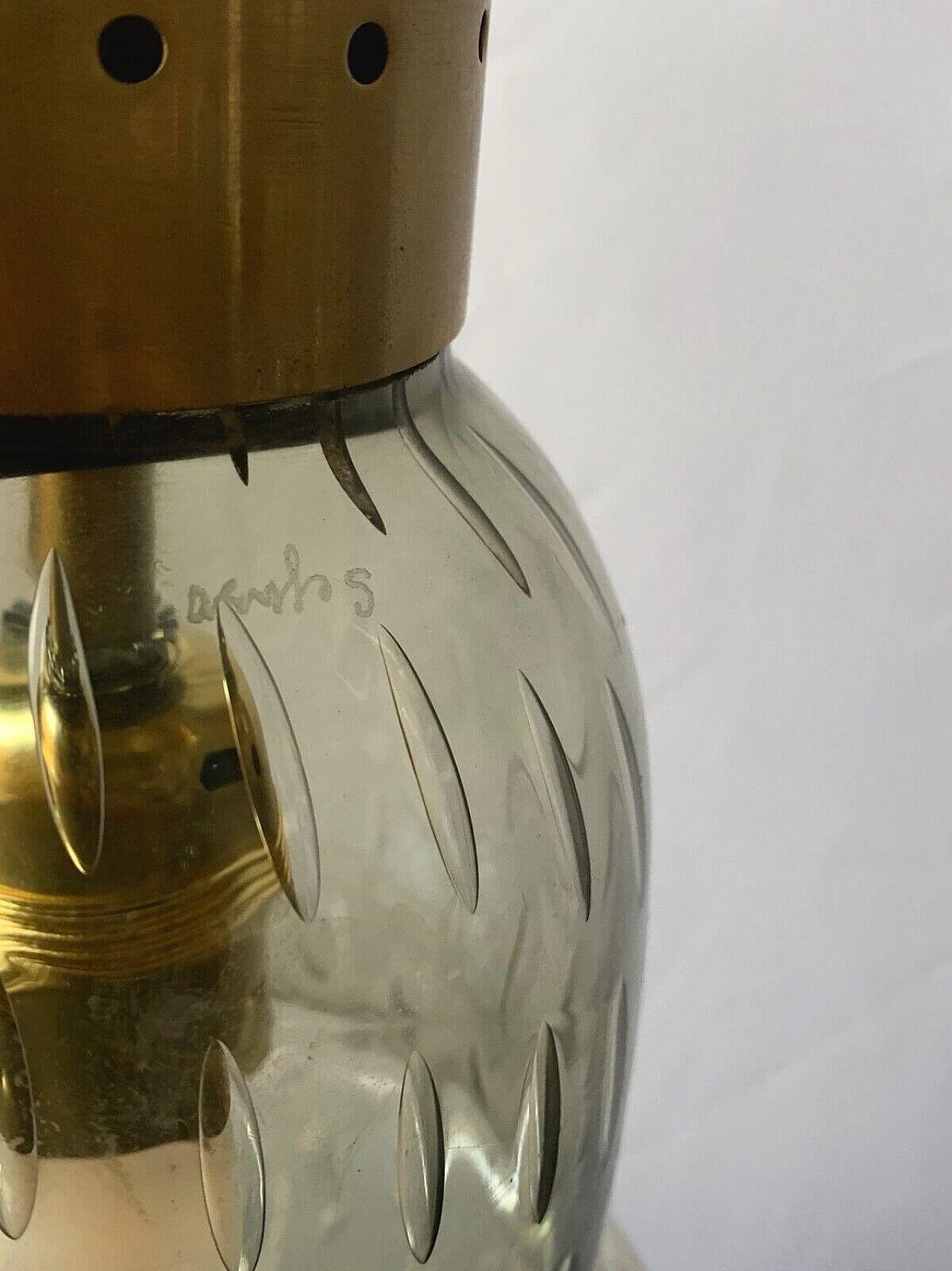 Coppia di lampade a sospensione in vetro di Murano di Seguso, anni '60 9