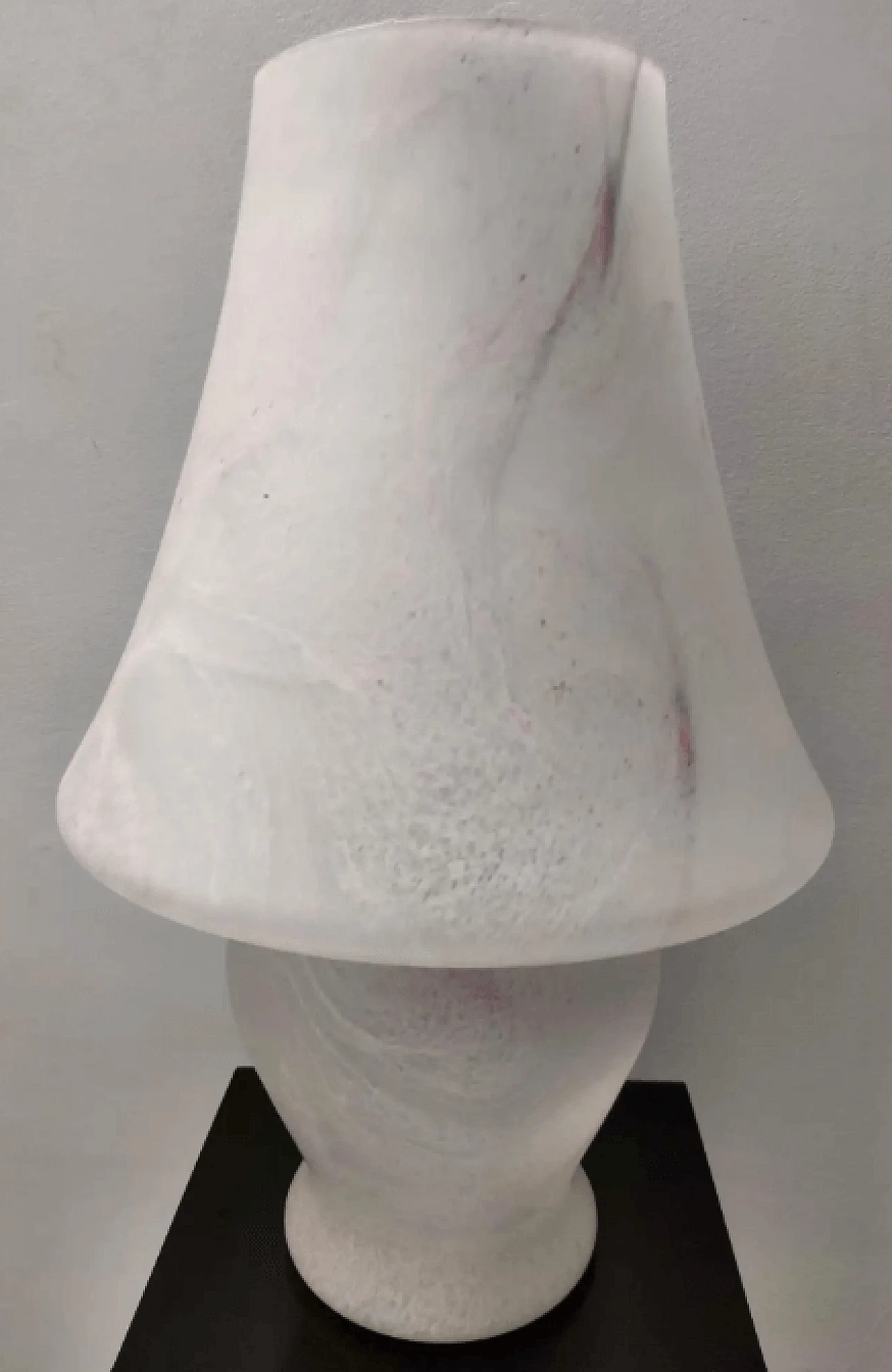 Murano glass table lamp with pink marble effect, 1970s 8
