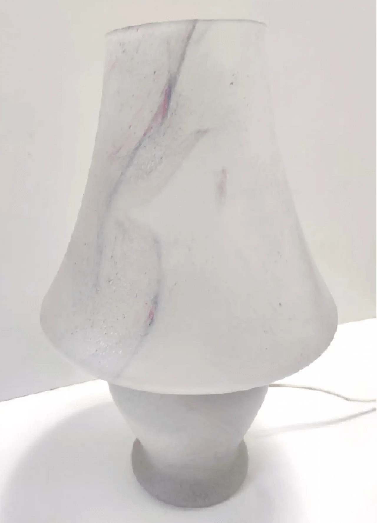 Murano glass table lamp with pink marble effect, 1970s 9