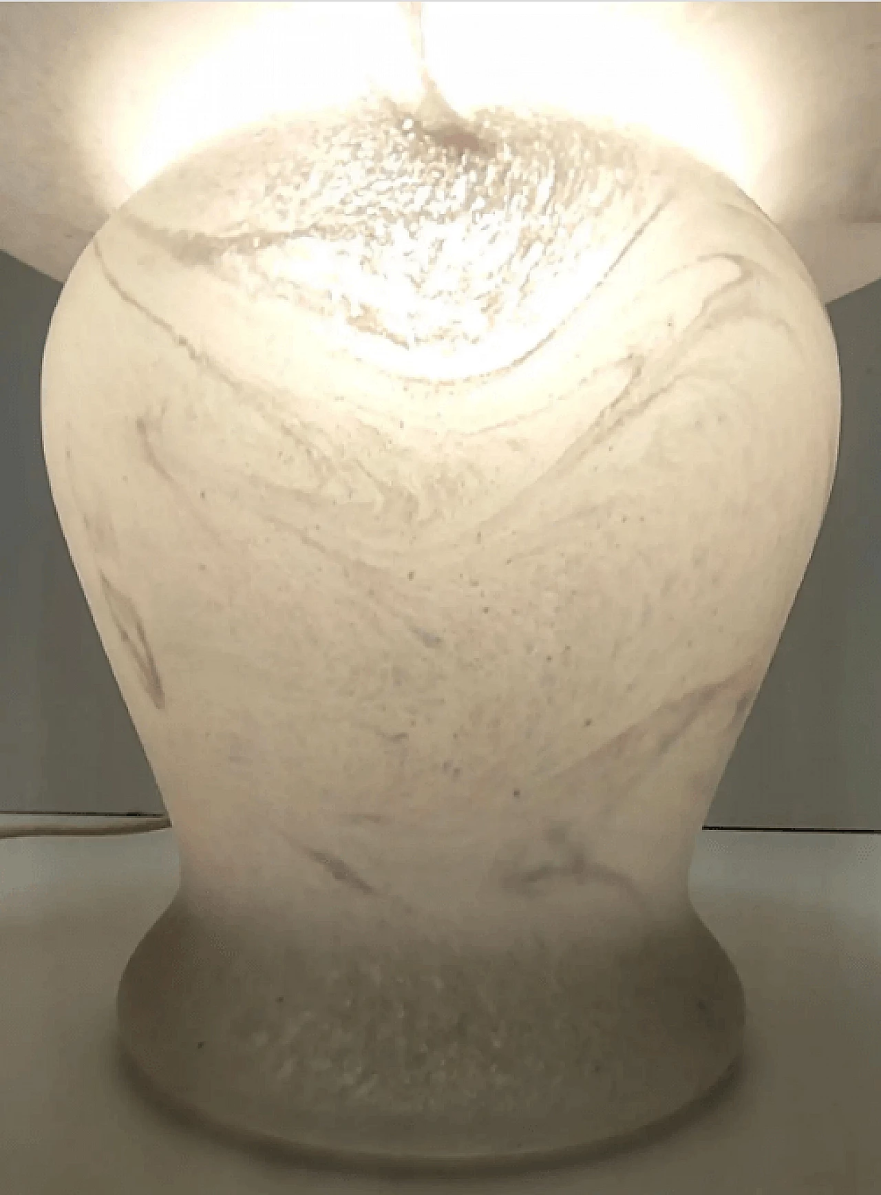 Murano glass table lamp with pink marble effect, 1970s 11