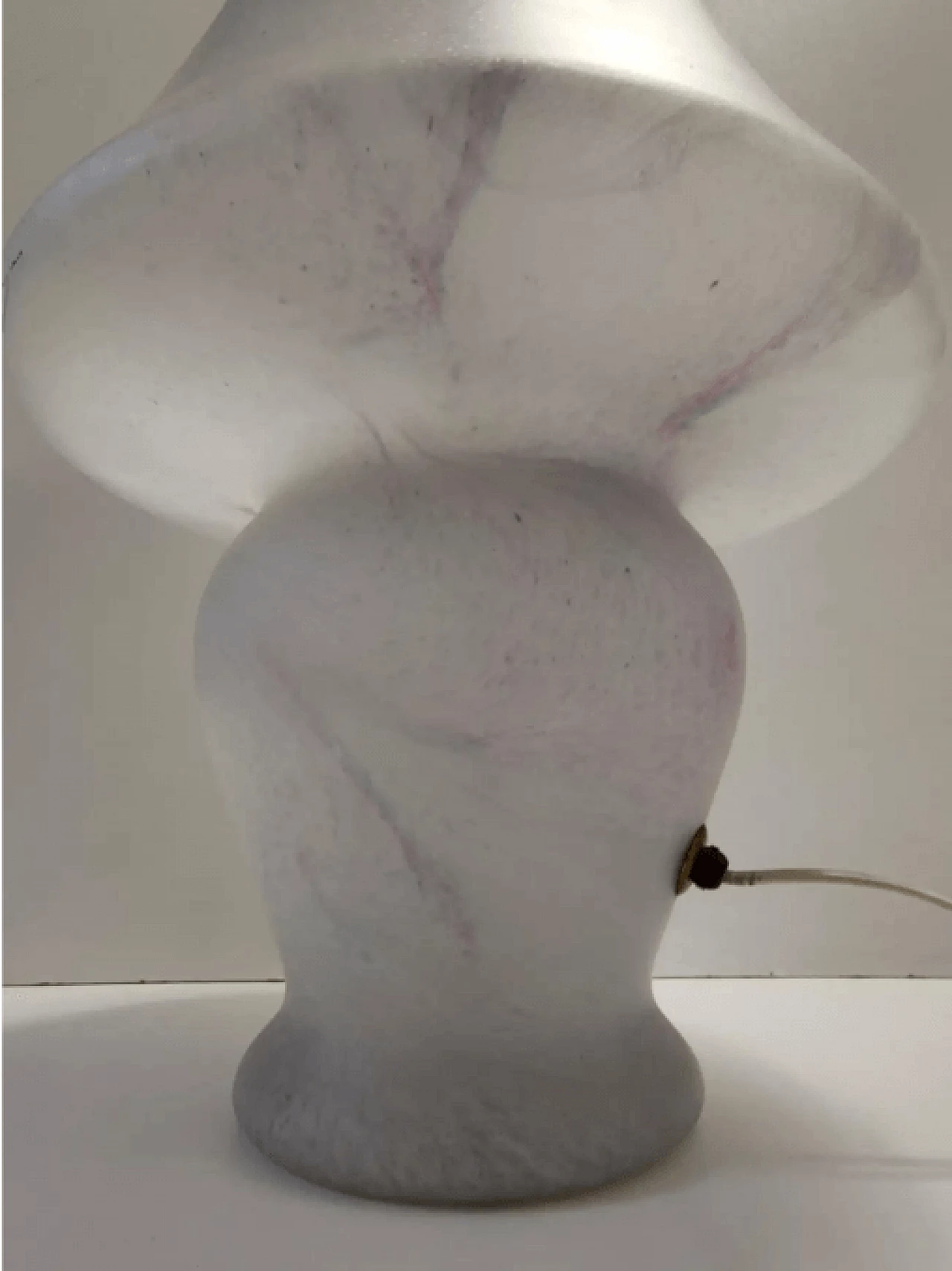 Murano glass table lamp with pink marble effect, 1970s 12