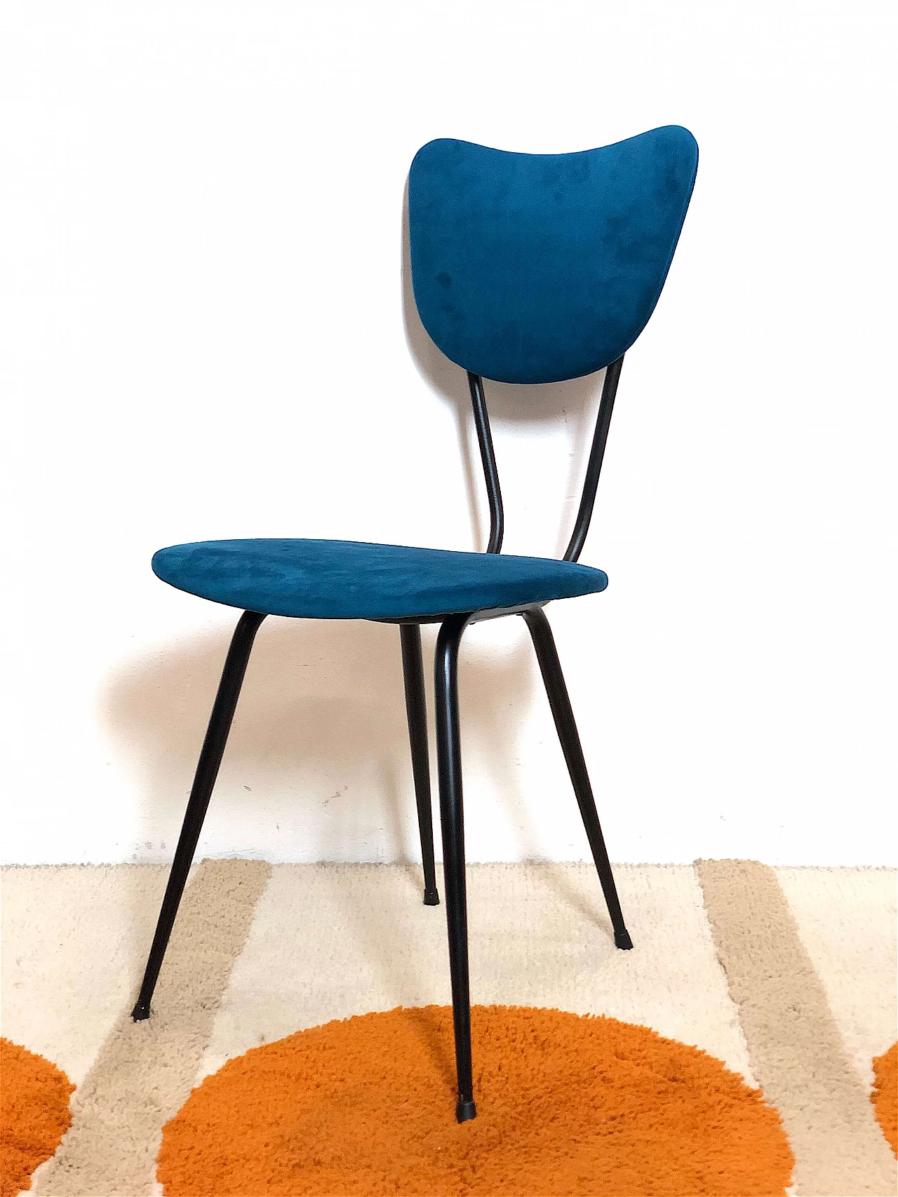 Metal and microfiber chair, 1960s 1
