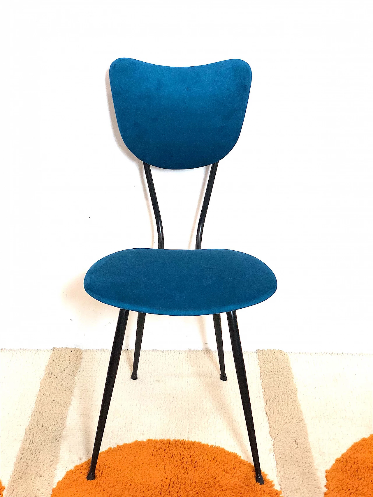 Metal and microfiber chair, 1960s 2