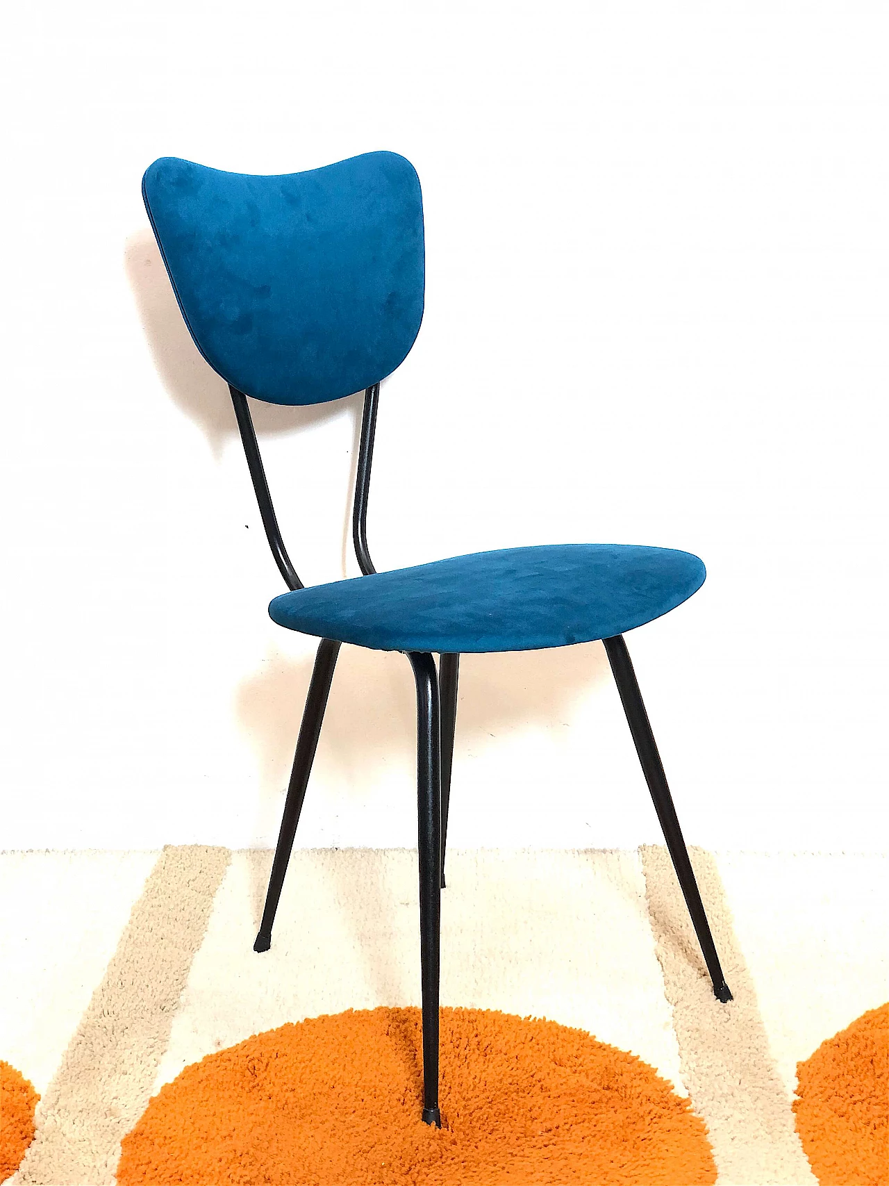 Metal and microfiber chair, 1960s 4