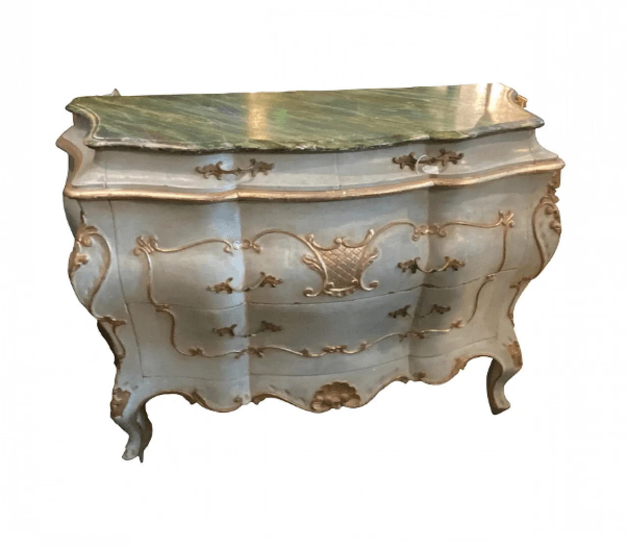 Cassettiera veneziana laccata stile Luigi XV, '800 1