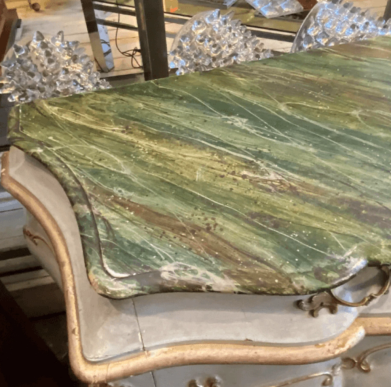 Cassettiera veneziana laccata stile Luigi XV, '800 4