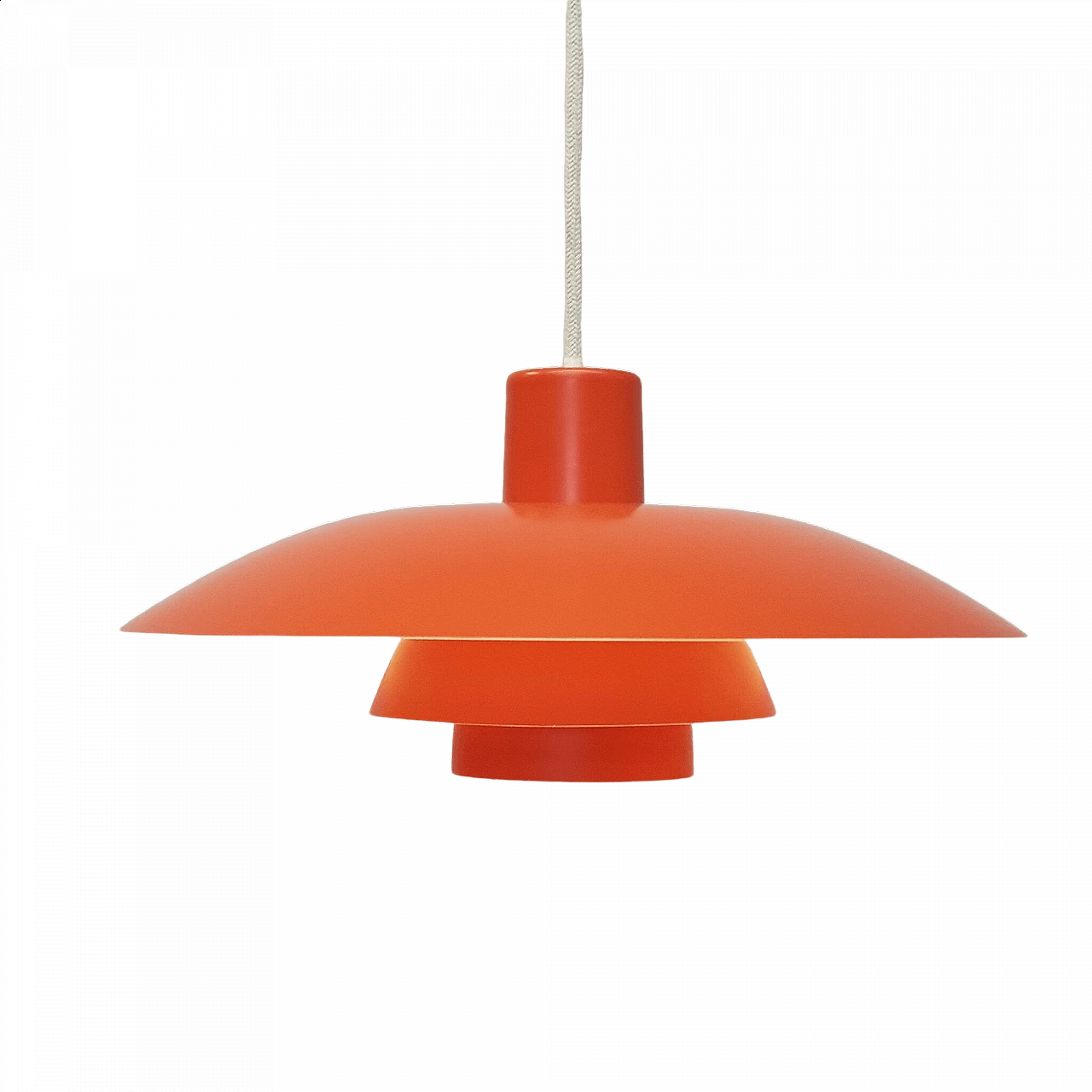 PH 4/3 Danish orange pendant lamp by Poul Henningsen for Louis Poulsen, 1960s 10