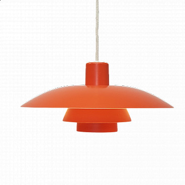 PH 4/3 Danish orange pendant lamp by Poul Henningsen for Louis Poulsen, 1960s