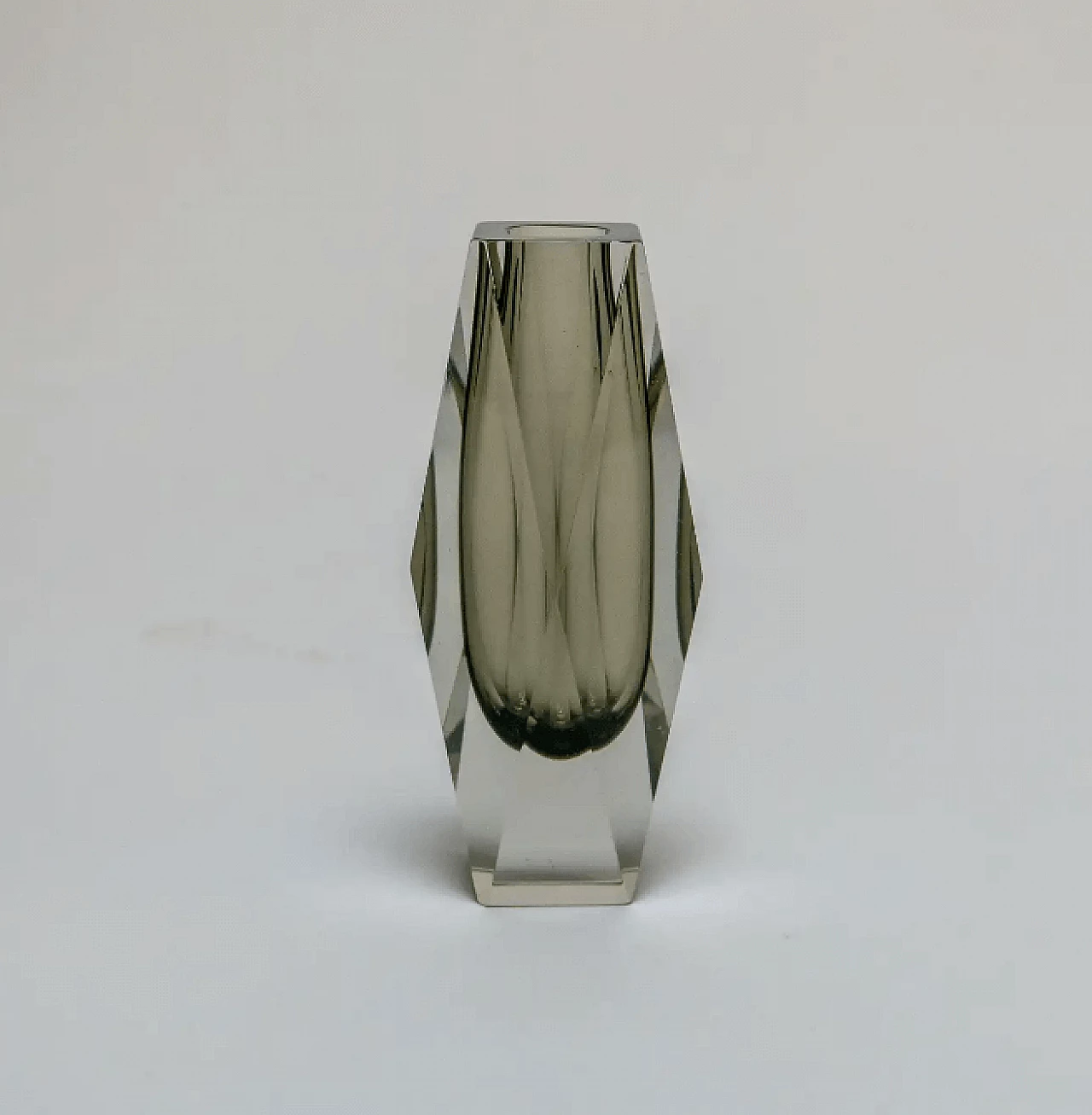 Submerged solid gray Murano glass vase by Flavio Poli, 1960s 2