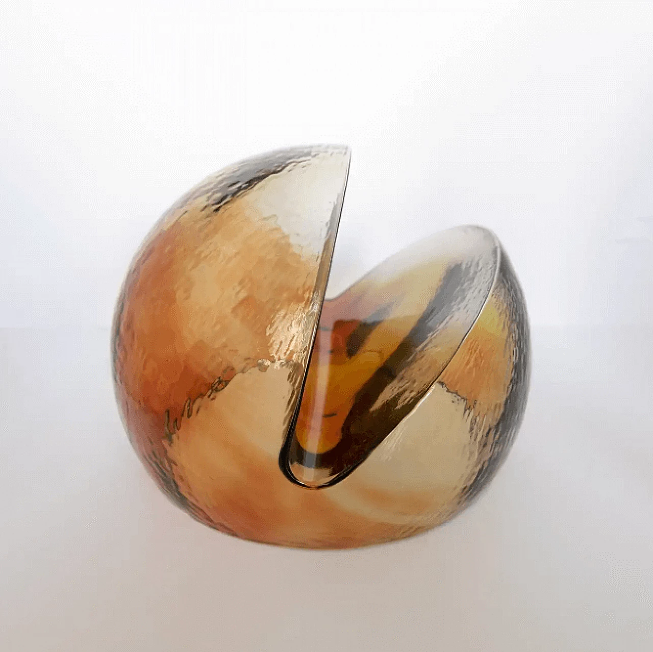 Orange Murano glass decorative sculpture by Tony Zuccheri for VeArt, 1980s 3