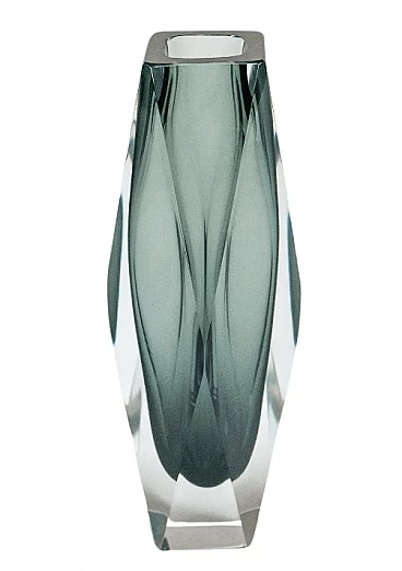 Geometric vase in Murano glass, 1960s