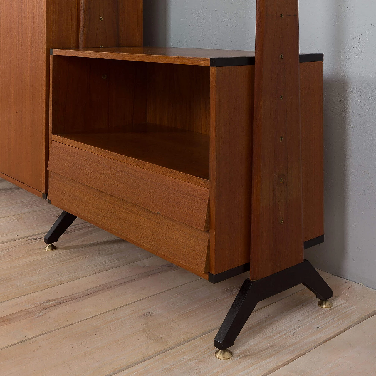 Teak wall cabinet with cupboard by AV Contemporary Furniture, 1960s 14