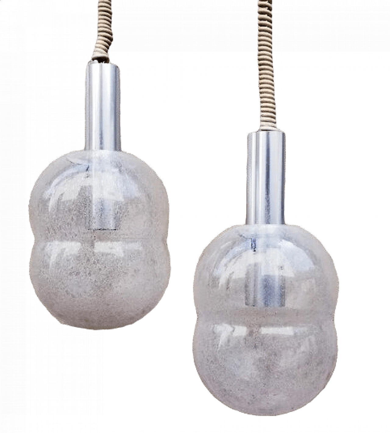 Pair of Bilobo pendant lamps by Tobia Scarpa for Flos, 1960s 9