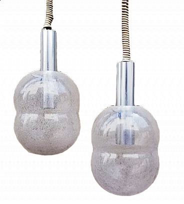 Pair of Bilobo pendant lamps by Tobia Scarpa for Flos, 1960s