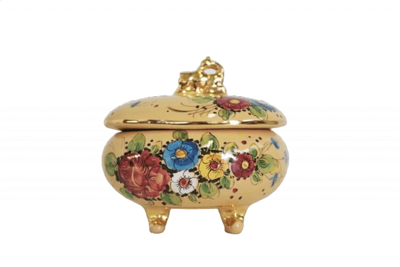 Vaso Dolli di Gualdo Tadino in ceramica decorata, anni '70 1407092
