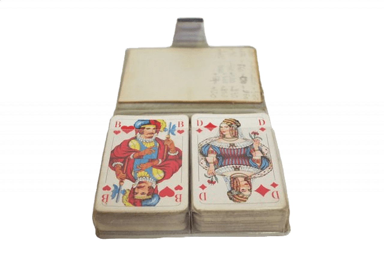 Blocco da viaggio con carte da gioco di Schmids Munchen Spielkarten, anni '60 1407090