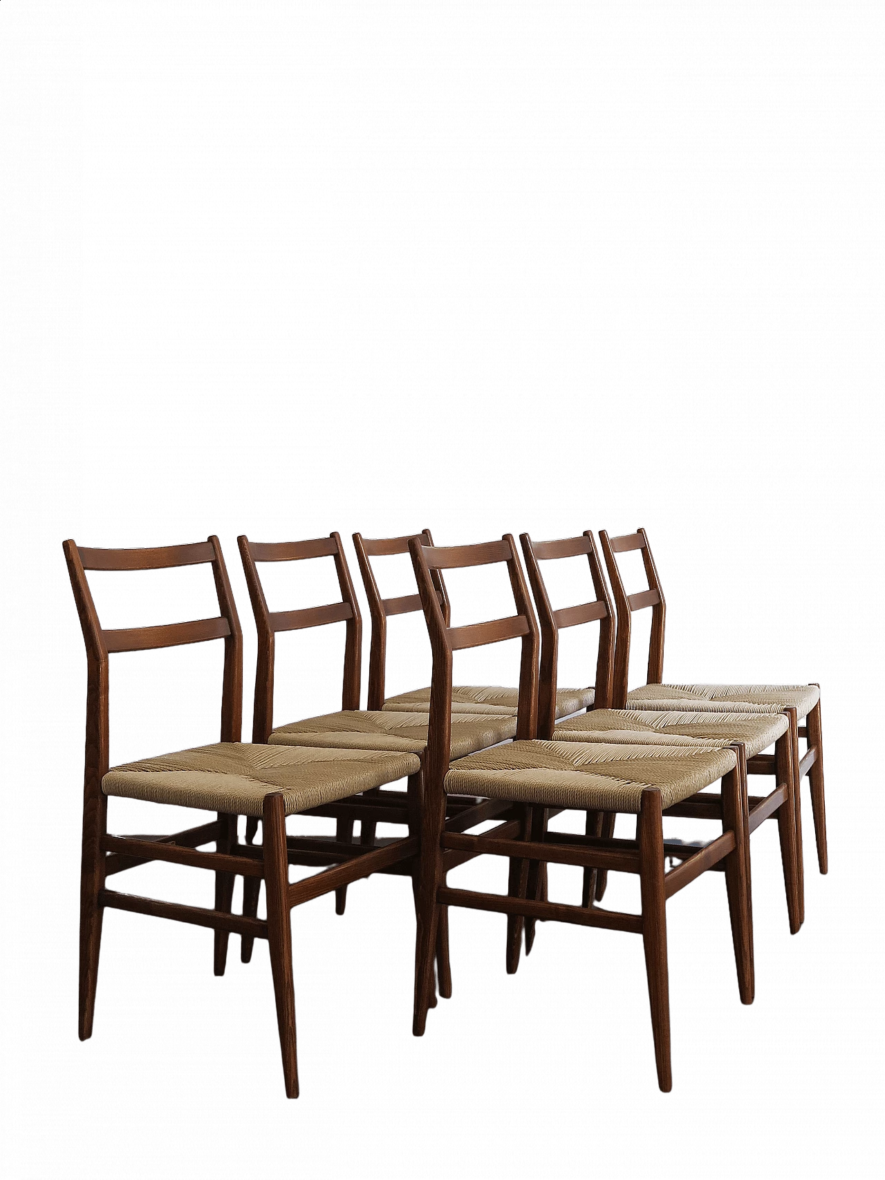 6 Leggera Chairs by Gio Ponti for Cassina, 1950s 12