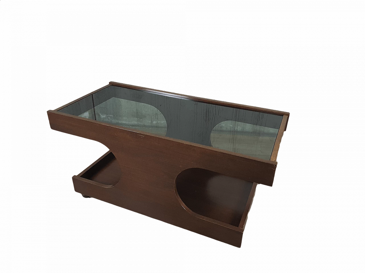Coffee table with smoked glass top, 1970s 26