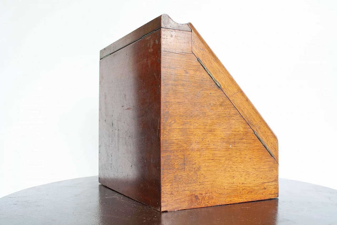Oak letter box, early 20th century 6