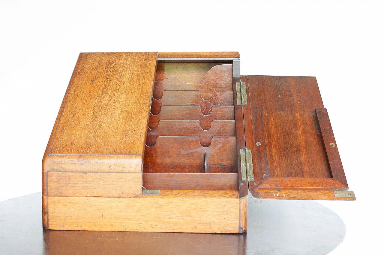 Oak letter box, early 20th century 7