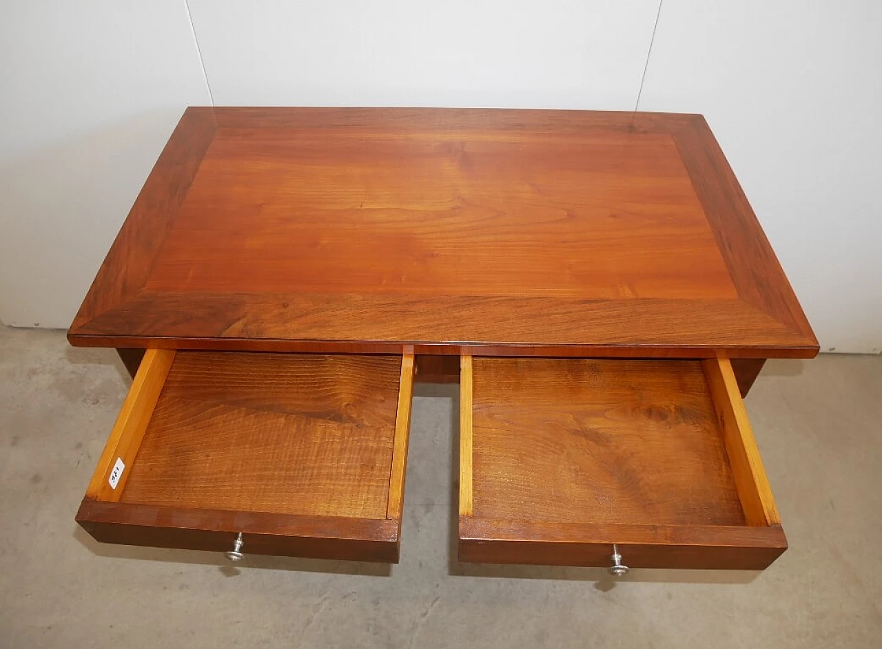 Solid walnut and cherry writing desk, 20th century 3