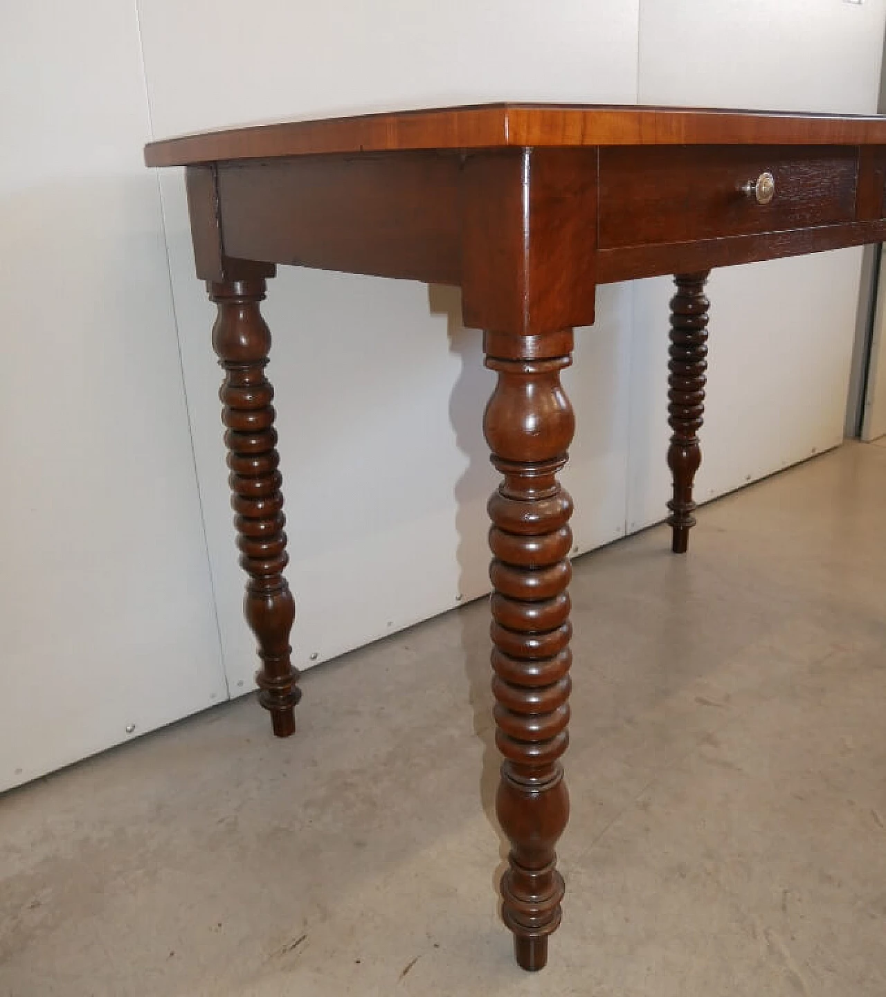 Solid walnut and cherry writing desk, 20th century 8