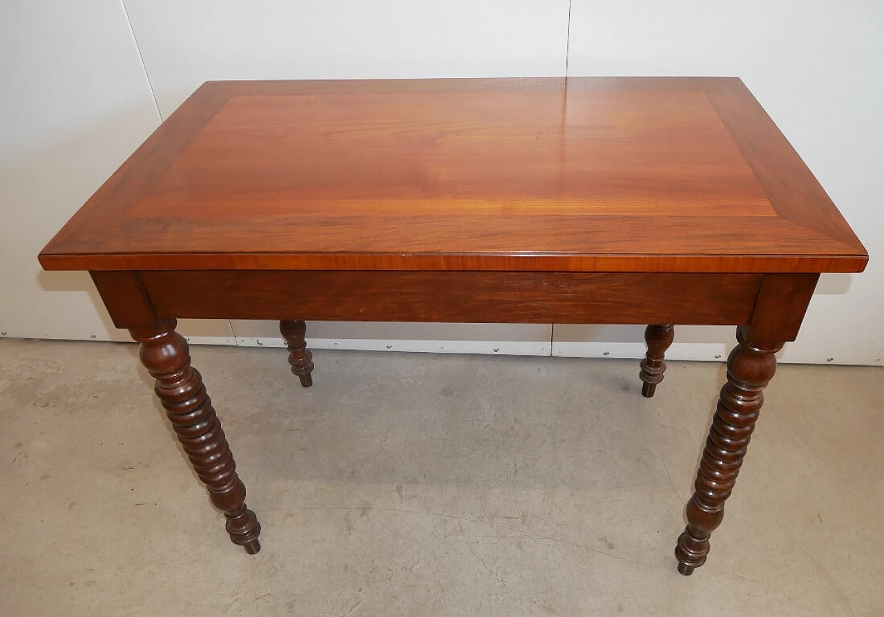 Solid walnut and cherry writing desk, 20th century 9
