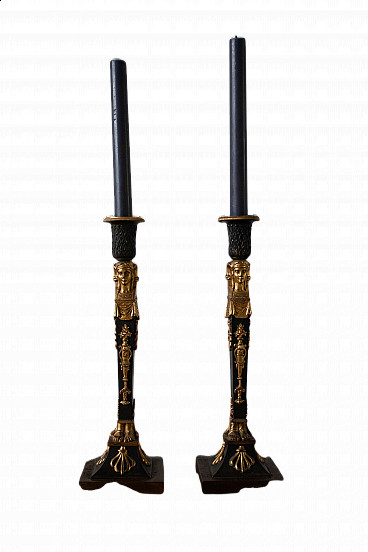 Gilded bronze candelabra, 19th century