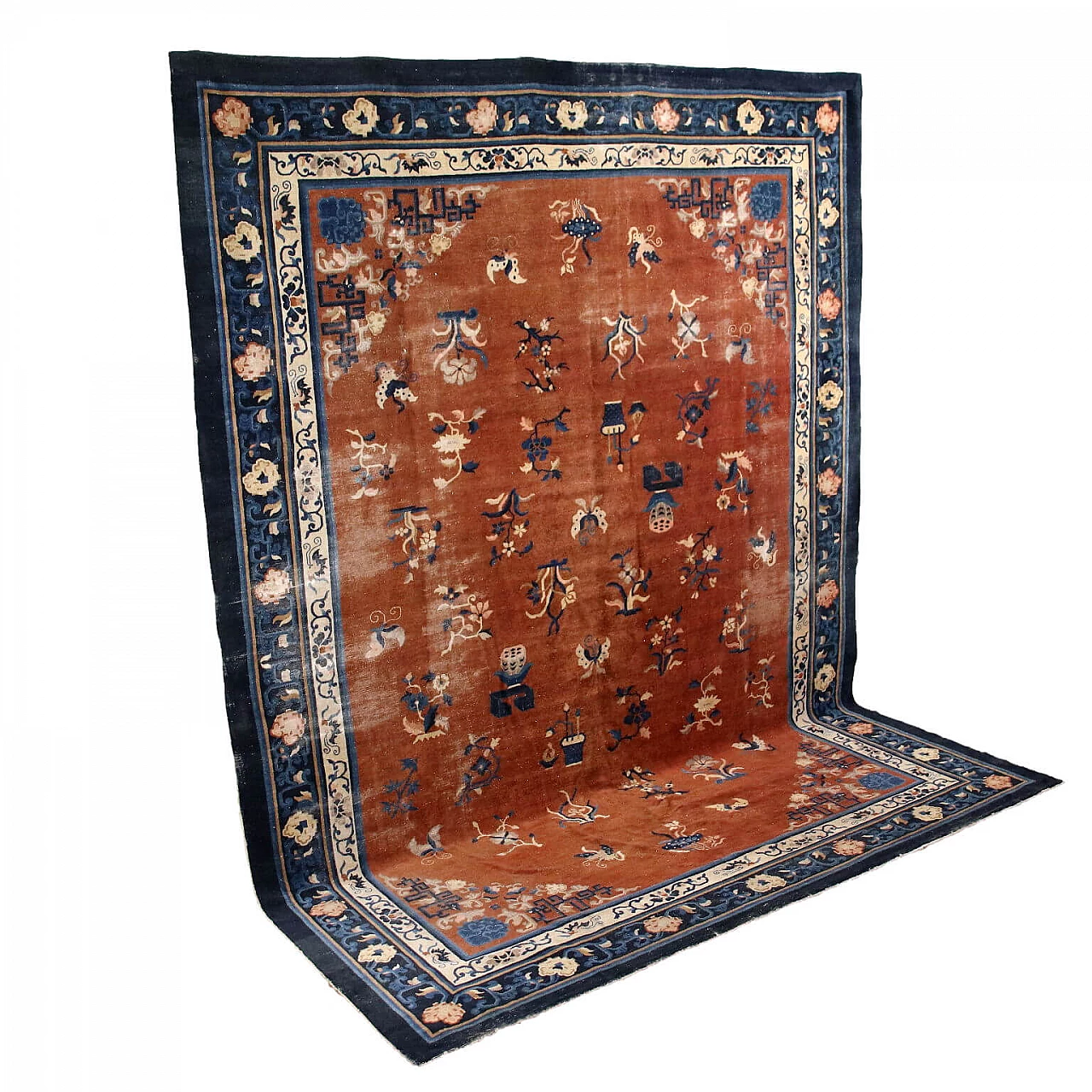 Chinese cotton and wool Peking carpet 1