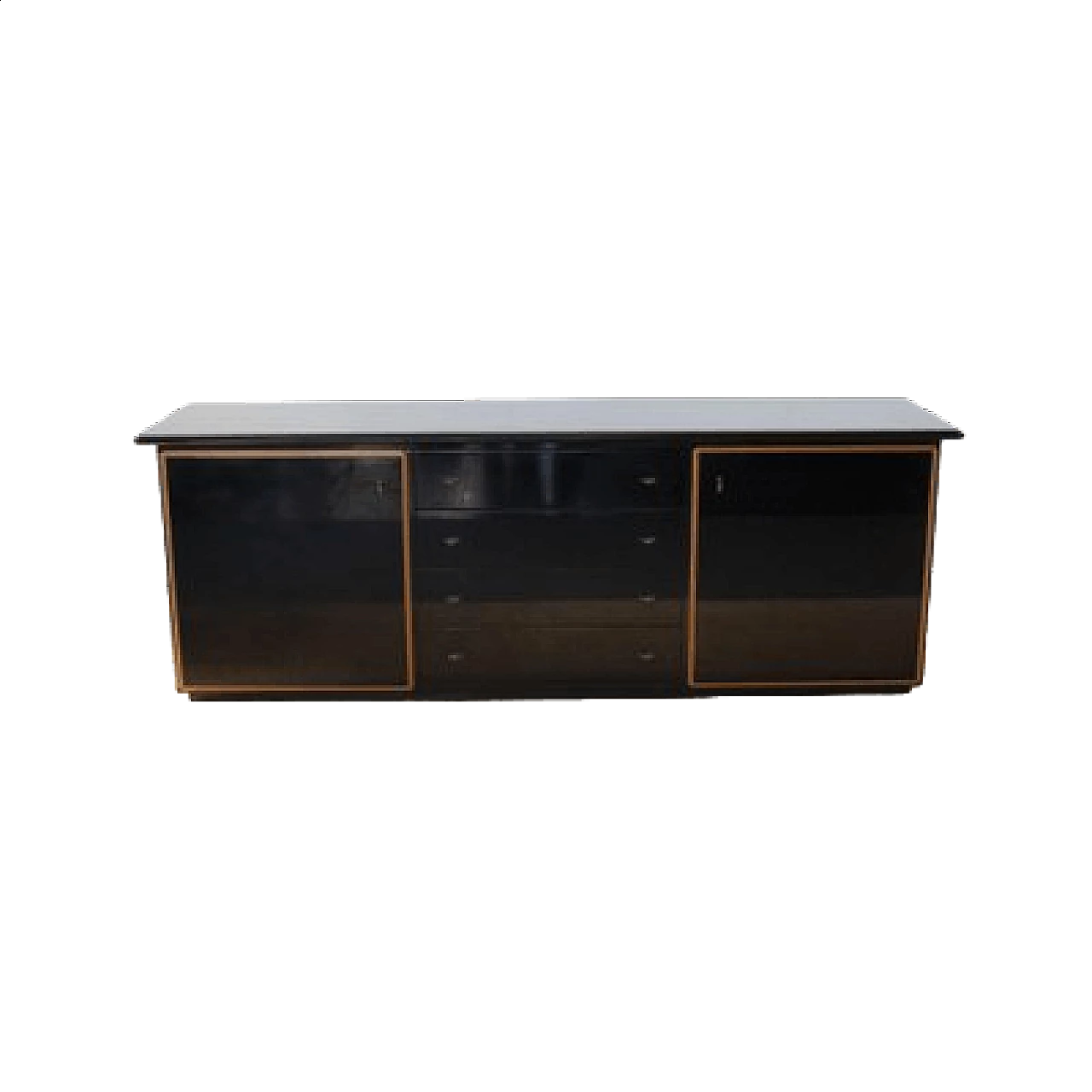 Credenza laccata nera di Pierre Cardin, anni '70 14