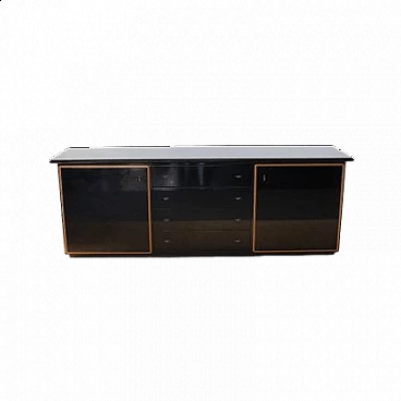 Black lacquered sideboard by Pierre Cardin, 1970s