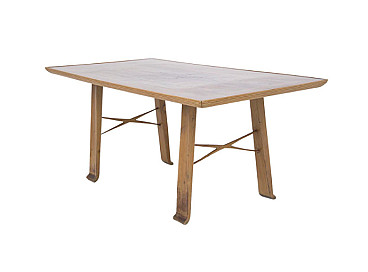 Tavolo da pranzo in legno attribuito a Paolo Buffa, anni '50