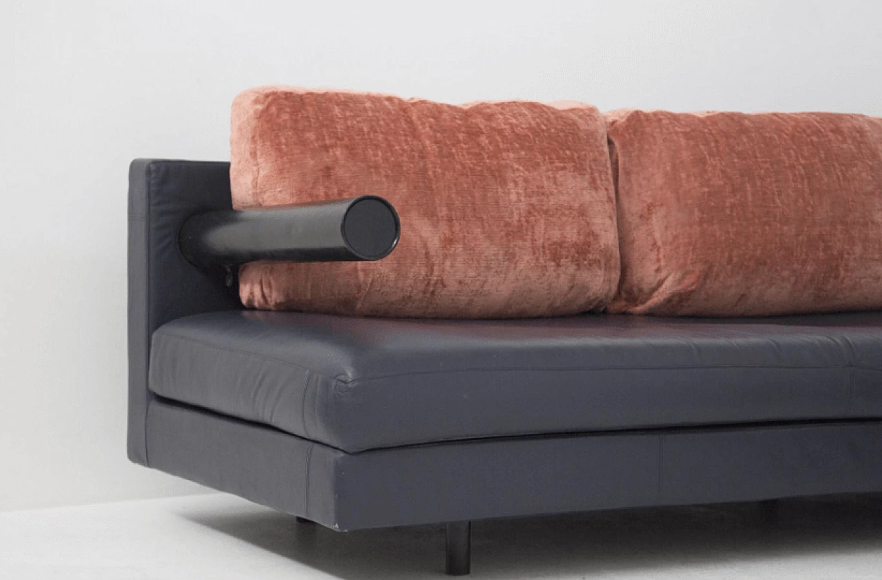 Corner sofa in leather by Antonio Citterio for B&B Italia, 1980s 2