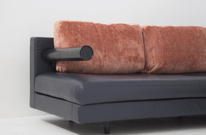 Corner sofa in leather by Antonio Citterio for B&B Italia, 1980s