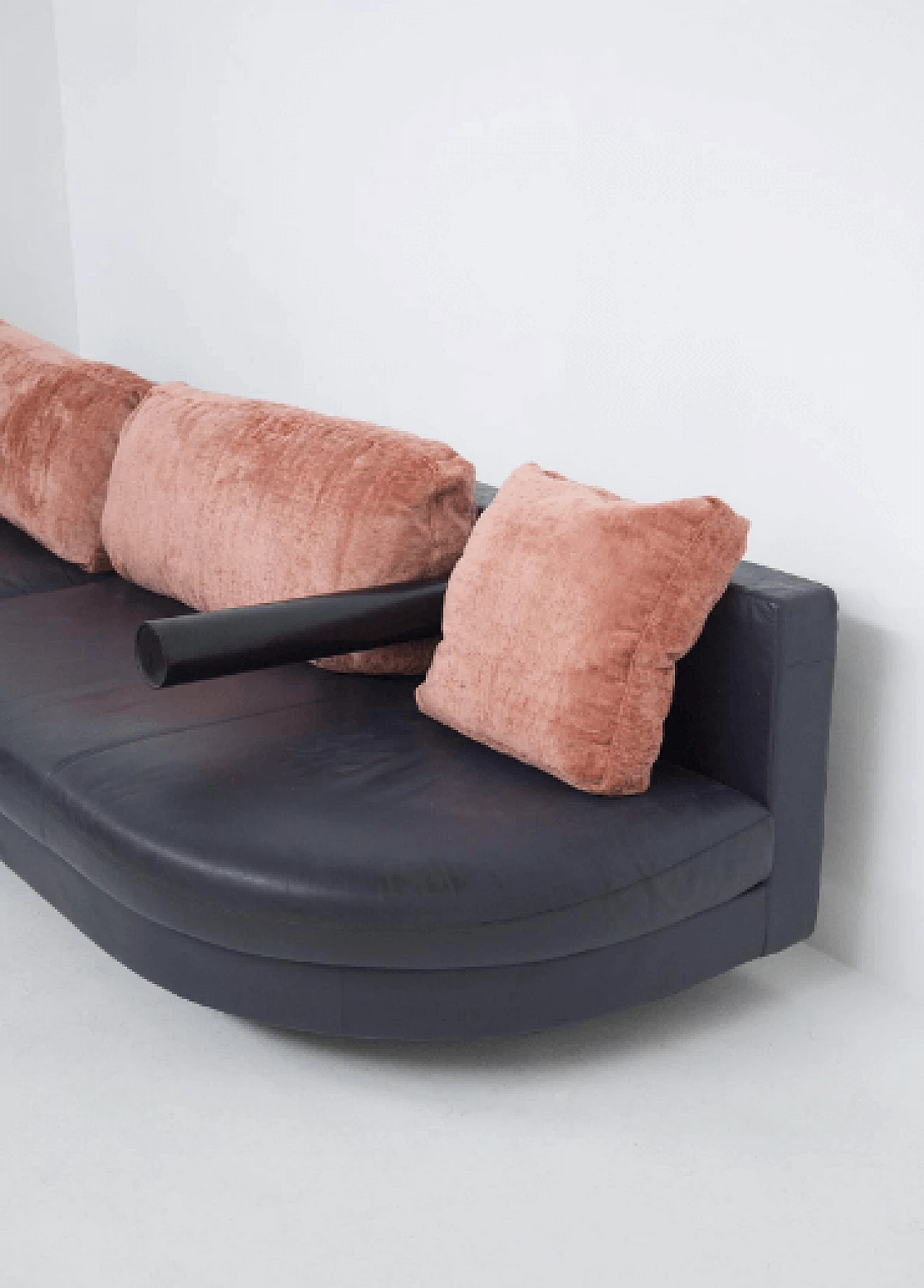 Corner sofa in leather by Antonio Citterio for B&B Italia, 1980s 4