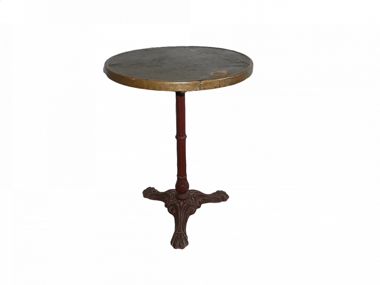 Cast iron round bistro table, 20th century 9