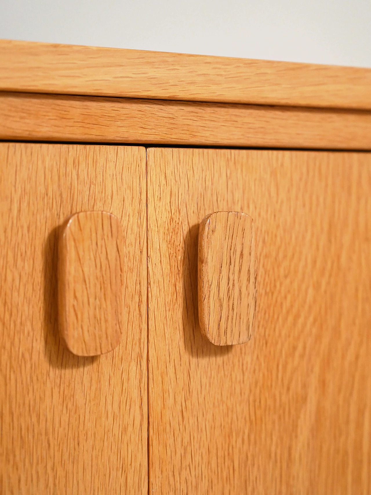 Oak TV cabinet with doors, 1960s 7